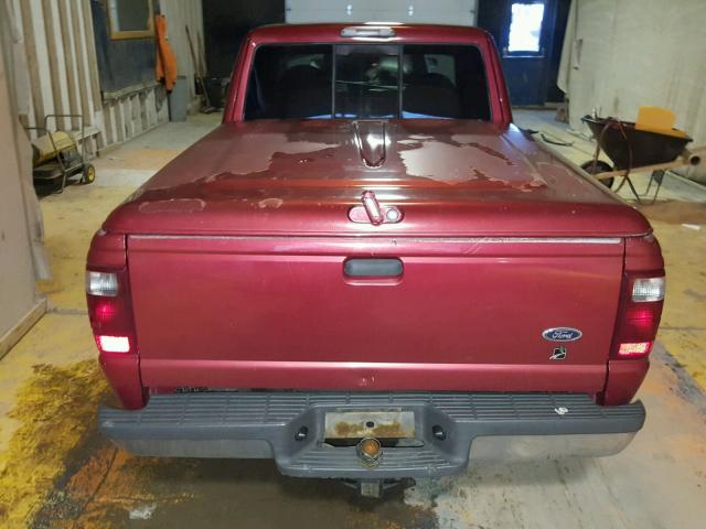 1FTYR14V61TA72681 - 2001 FORD RANGER SUP RED photo 6