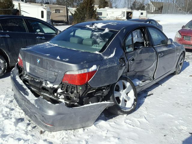 WBANV13508CZ51147 - 2008 BMW 528 XI GRAY photo 4
