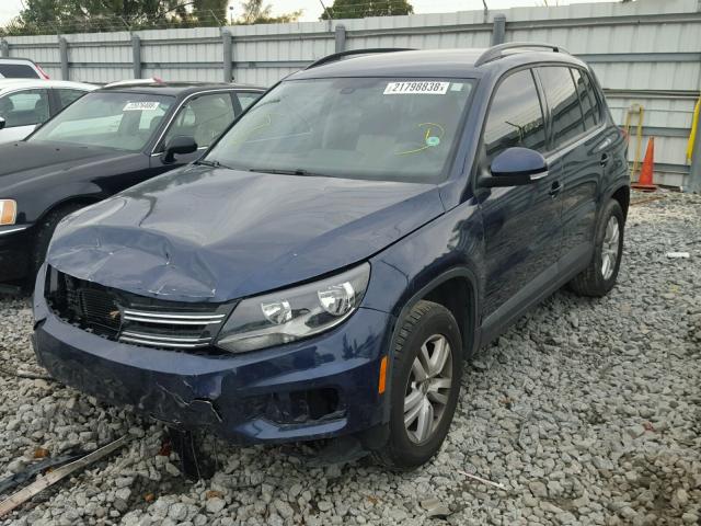 WVGAV7AX5GW586580 - 2016 VOLKSWAGEN TIGUAN S BLUE photo 2