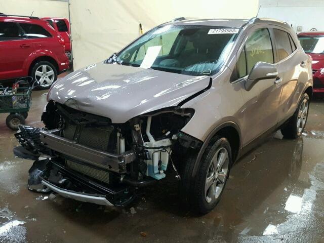 KL4CJGSB1EB625482 - 2014 BUICK ENCORE BROWN photo 2