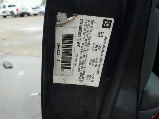 2G4WB52K231272960 - 2003 BUICK REGAL LS 灰色 照片 10