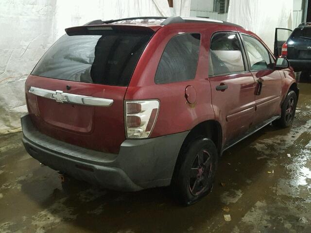 2CNDL13F156174264 - 2005 CHEVROLET EQUINOX LS MAROON photo 4