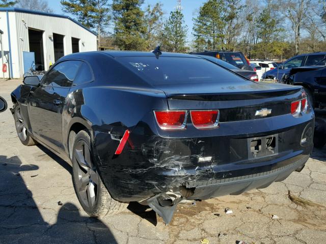 2G1FB1E34C9193883 - 2012 CHEVROLET CAMARO LT BLACK photo 3