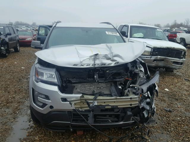 1FM5K8D83HGC54783 - 2017 FORD EXPLORER X SILVER photo 9