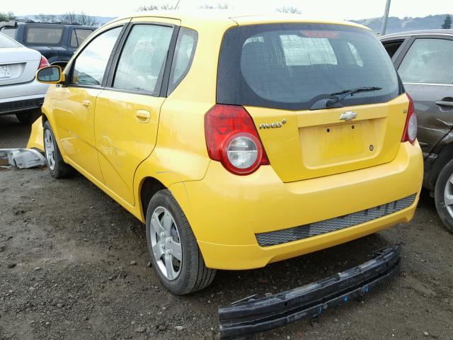 KL1TD6DE8BB149829 - 2011 CHEVROLET AVEO LS YELLOW photo 3