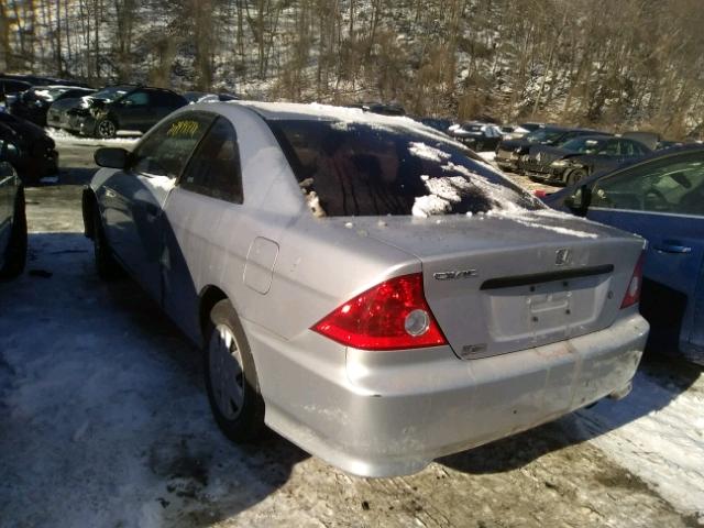 1HGEM22174L049973 - 2004 HONDA CIVIC DX V SILVER photo 3