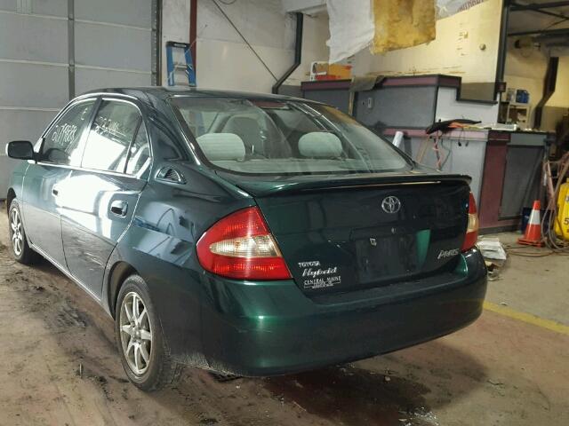 JT2BK18U620046881 - 2002 TOYOTA PRIUS GREEN photo 3