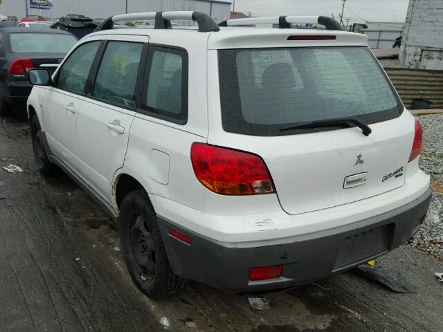 JA4LZ31G43U050679 - 2003 MITSUBISHI OUTLANDER WHITE photo 3