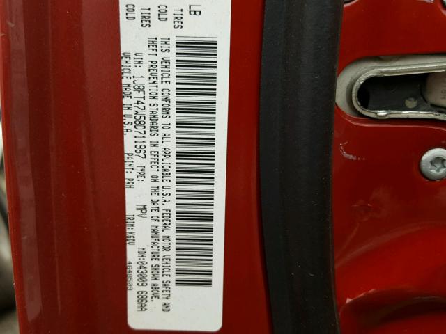 1J8FT47W58D711967 - 2008 JEEP COMPASS SP RED photo 10