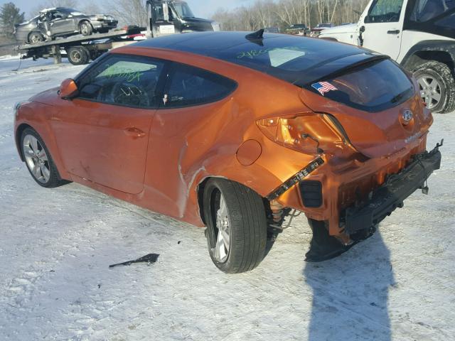 KMHTC6AD2GU302493 - 2016 HYUNDAI VELOSTER B ORANGE photo 3