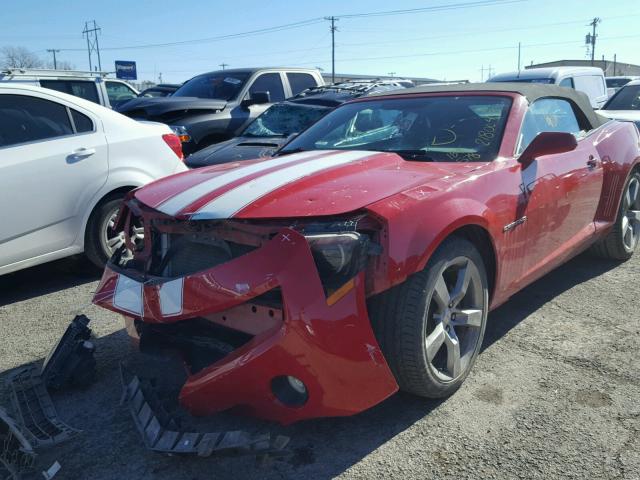 2G1FC3DDXB9189578 - 2011 CHEVROLET CAMARO LT RED photo 2