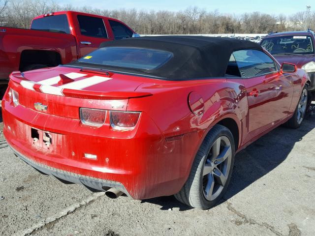 2G1FC3DDXB9189578 - 2011 CHEVROLET CAMARO LT RED photo 4