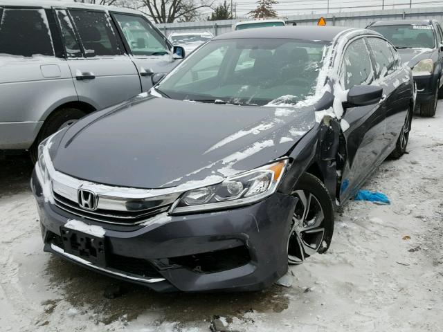 1HGCR2F30HA135793 - 2017 HONDA ACCORD LX GRAY photo 2