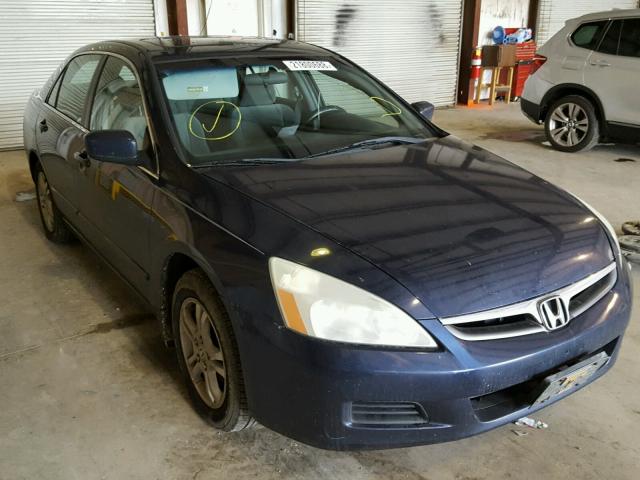 1HGCM56787A209043 - 2007 HONDA ACCORD EX BLUE photo 1