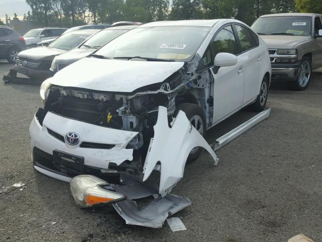 JTDKN3DU0C5405890 - 2012 TOYOTA PRIUS WHITE photo 2