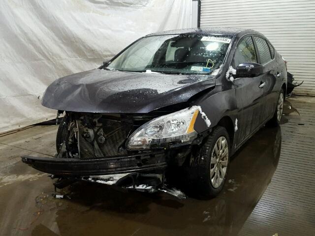 3N1AB7AP5EL626661 - 2014 NISSAN SENTRA S GREEN photo 2