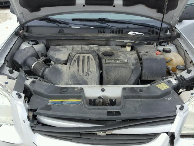 1G1AK52F557500594 - 2005 CHEVROLET COBALT SILVER photo 7