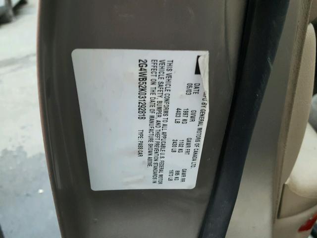 2G4WB52K031292818 - 2003 BUICK REGAL LS 米色 照片 10