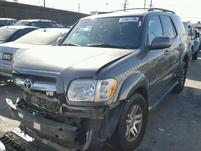 5TDZT34A55S251782 - 2005 TOYOTA SEQUOIA SR GRAY photo 2