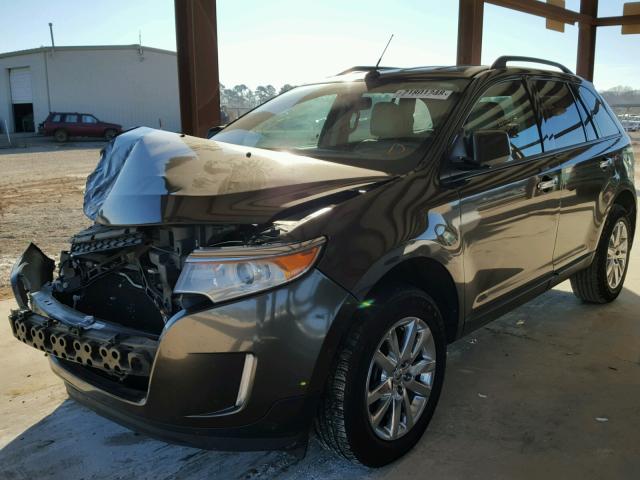 2FMDK3JC5BBA18271 - 2011 FORD EDGE SEL BROWN photo 2