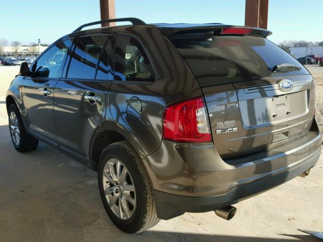 2FMDK3JC5BBA18271 - 2011 FORD EDGE SEL BROWN photo 3