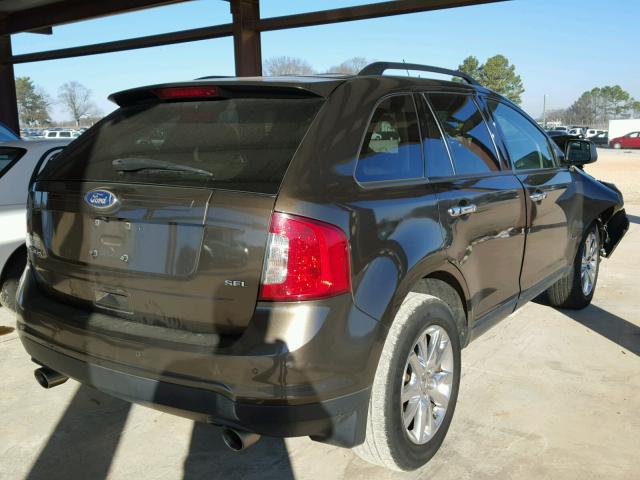 2FMDK3JC5BBA18271 - 2011 FORD EDGE SEL BROWN photo 4