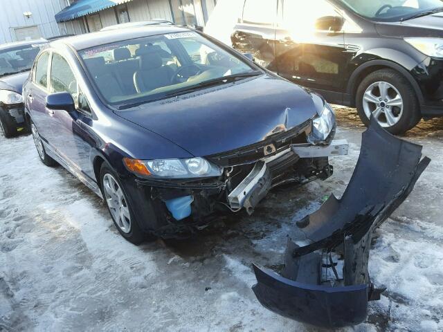 1HGFA16546L012452 - 2006 HONDA CIVIC LX BLUE photo 1