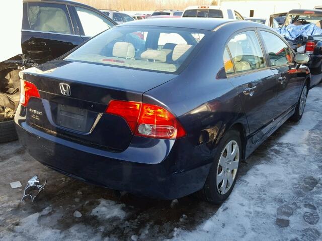 1HGFA16546L012452 - 2006 HONDA CIVIC LX BLUE photo 4