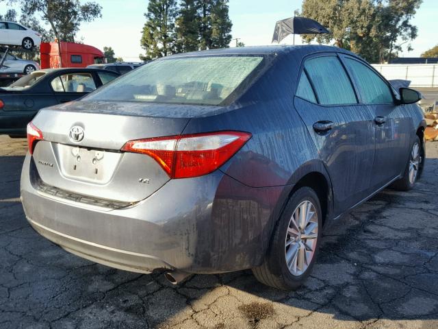 5YFBURHE8FP233396 - 2015 TOYOTA COROLLA L GRAY photo 4