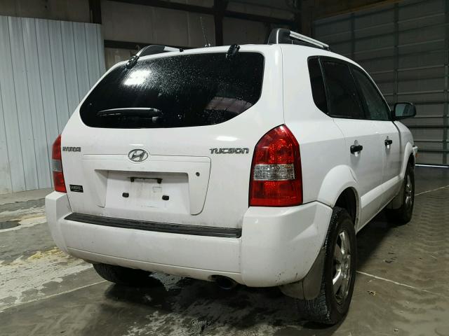 KM8JM12B48U828890 - 2008 HYUNDAI TUCSON GLS WHITE photo 4