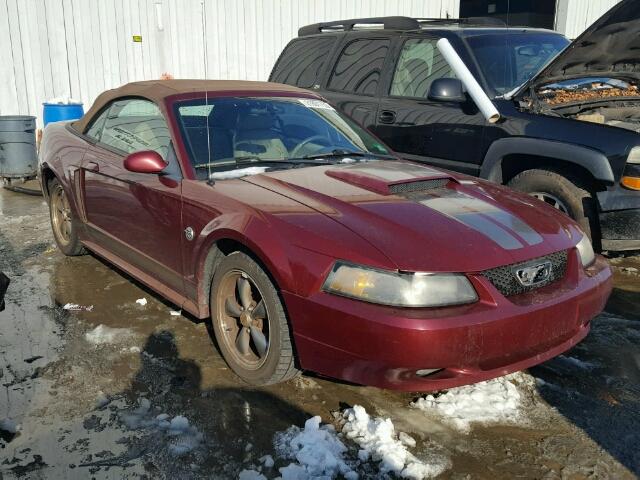 1FAFP45X04F110834 - 2004 FORD MUSTANG GT BURGUNDY photo 1