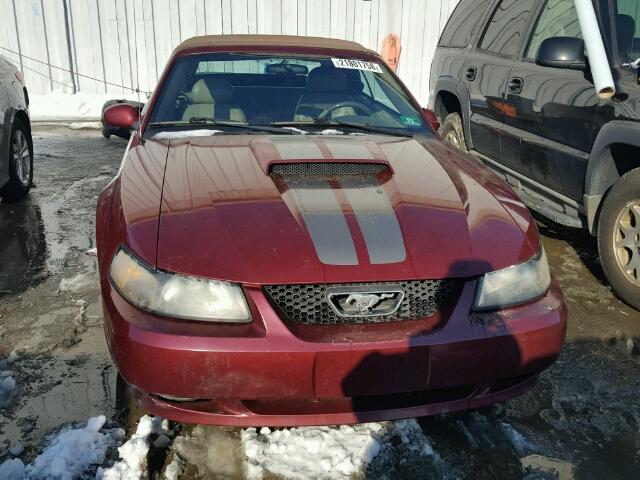 1FAFP45X04F110834 - 2004 FORD MUSTANG GT BURGUNDY photo 9