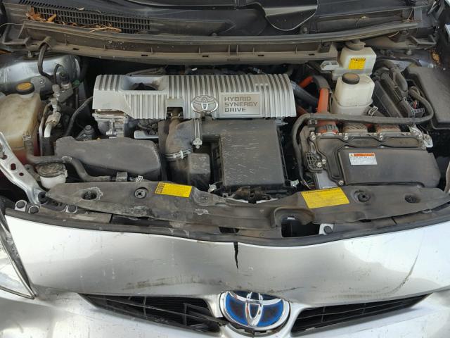 JTDKN3DUXD5562229 - 2013 TOYOTA PRIUS SILVER photo 7