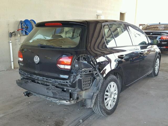 WVWDB7AJ8DW126704 - 2013 VOLKSWAGEN GOLF BLACK photo 4