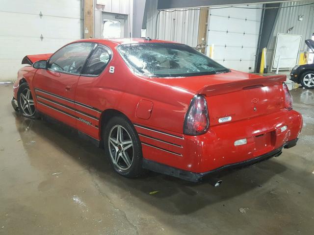 2G1WZ121749344022 - 2004 CHEVROLET MONTE CARL RED photo 3