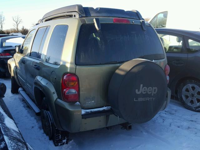 1J4GL38K53W547600 - 2003 JEEP LIBERTY RE GREEN photo 3