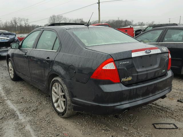 3FAHP0JG7AR424387 - 2010 FORD FUSION SEL BLACK photo 3