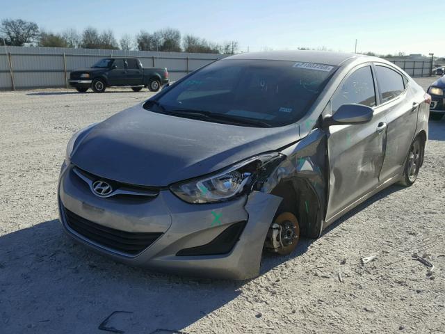 KMHDH4AEXFU390601 - 2015 HYUNDAI ELANTRA SE SILVER photo 2