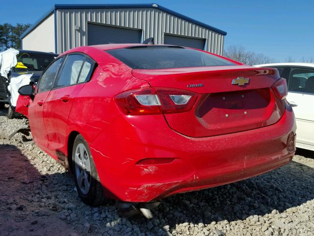 1G1BC5SM9H7173542 - 2017 CHEVROLET CRUZE LS RED photo 3