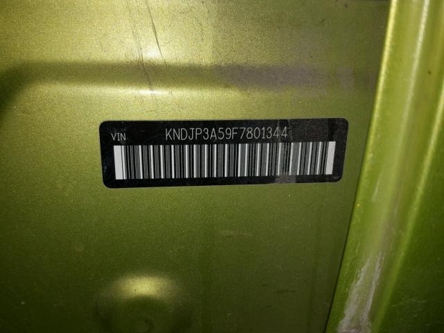 KNDJP3A59F7801344 - 2015 KIA SOUL + GREEN photo 10