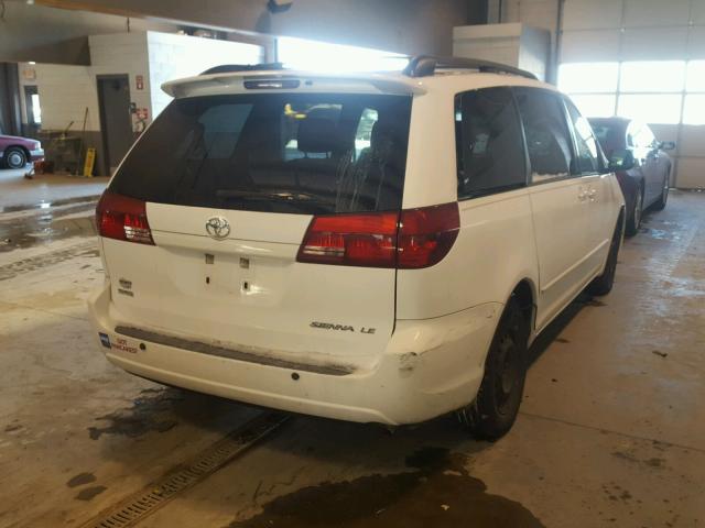 5TDZA23C55S303348 - 2005 TOYOTA SIENNA CE WHITE photo 4