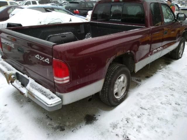 1B7GG22N8YS687775 - 2000 DODGE DAKOTA RED photo 4