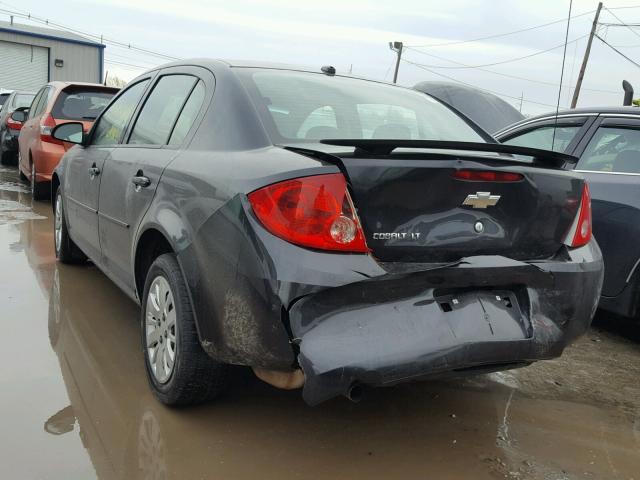 1G1AD5F50A7114705 - 2010 CHEVROLET COBALT 1LT BLACK photo 3