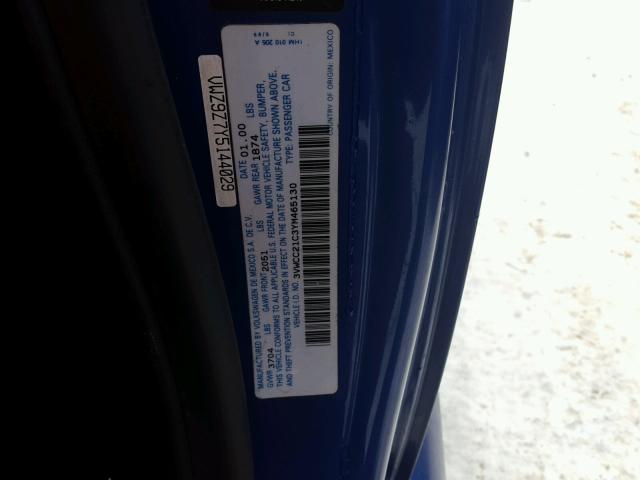 3VWCC21C3YM465130 - 2000 VOLKSWAGEN NEW BEETLE Mavi foto 10