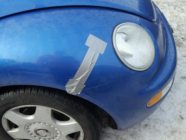 3VWCC21C3YM465130 - 2000 VOLKSWAGEN NEW BEETLE BLUE photo 9