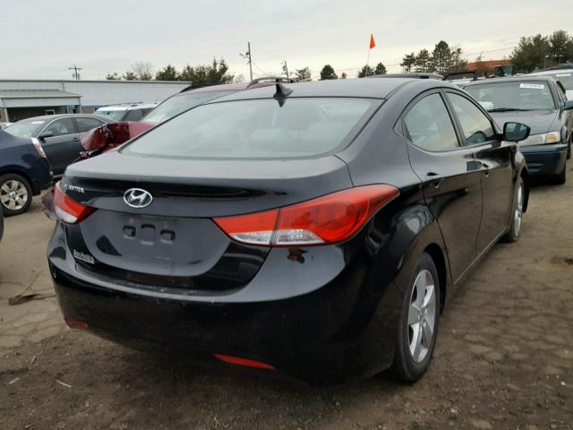 KMHDH4AEXBU103560 - 2011 HYUNDAI ELANTRA GL BLACK photo 4