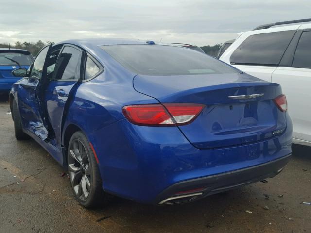 1C3CCCBB9FN564797 - 2015 CHRYSLER 200 S BLUE photo 3