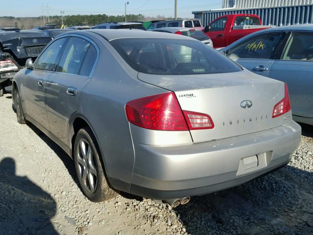 JNKCV51E14M111207 - 2004 INFINITI G35 GRAY photo 3