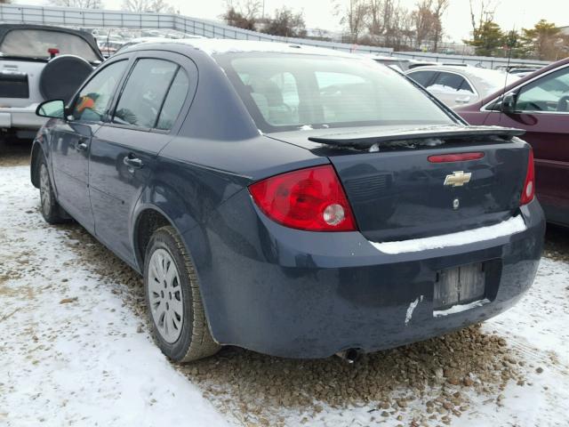 1G1AS58H097167364 - 2009 CHEVROLET COBALT LS BLUE photo 3