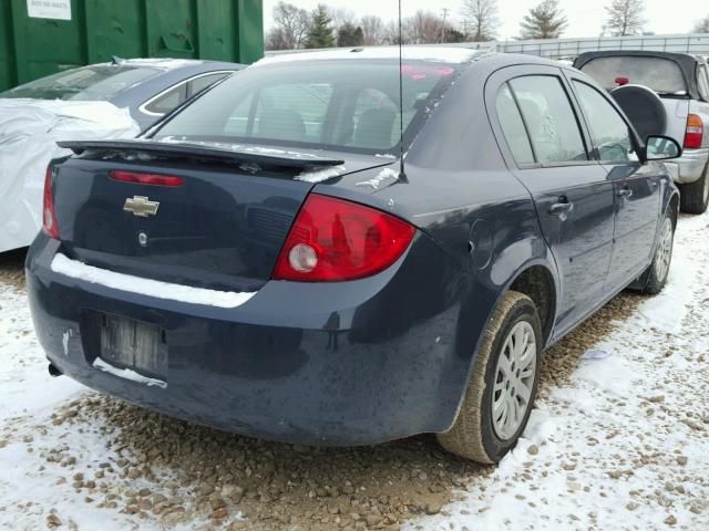 1G1AS58H097167364 - 2009 CHEVROLET COBALT LS BLUE photo 4